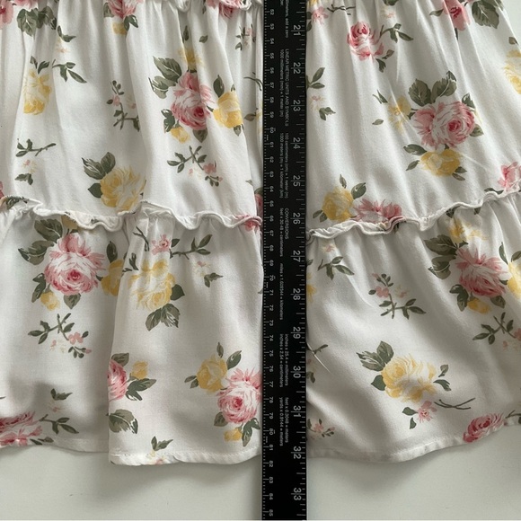 Hollister Women’s  Babydoll Dress Sz M Floral Mini Tiered Festival Concert Boho - Picture 5 of 8